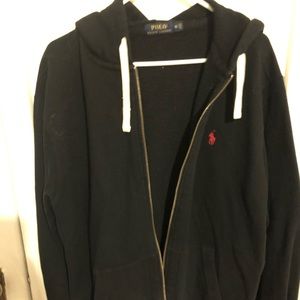 Black polo zipper sweater Clearance